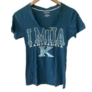 Jansport Women's 100% Cotton IMUA Kamehameha Schools Warriors V-Neck T-Shirt M